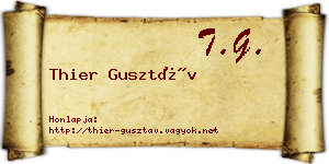 Thier Gusztáv névjegykártya