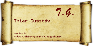 Thier Gusztáv névjegykártya