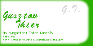 gusztav thier business card